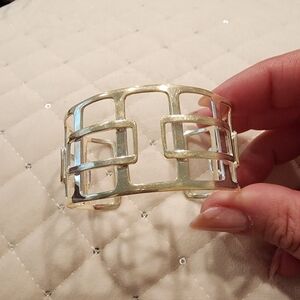 Sterling Silver Greek Key Inspired Cuff Bracelet